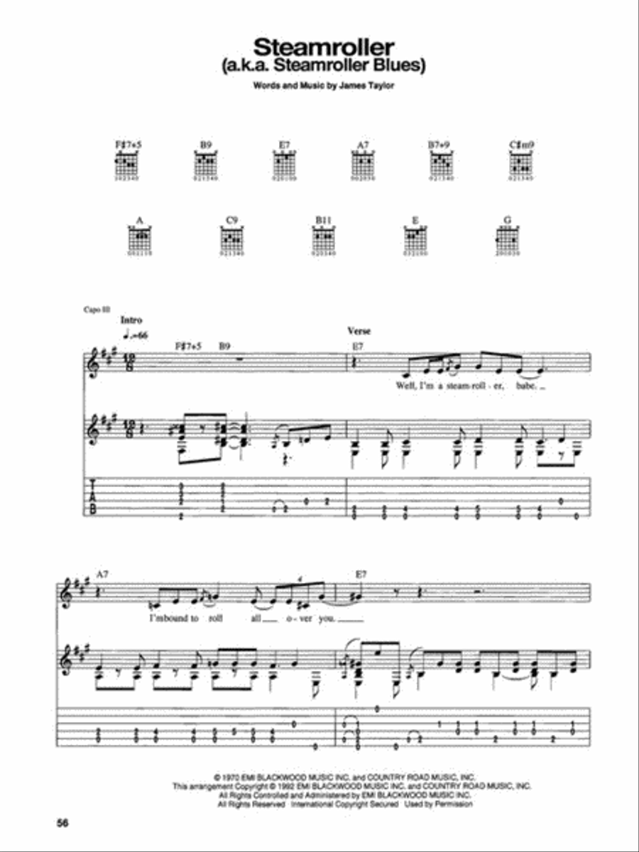 The Best of James Taylor Electric Guitar scores gallery preview page 6