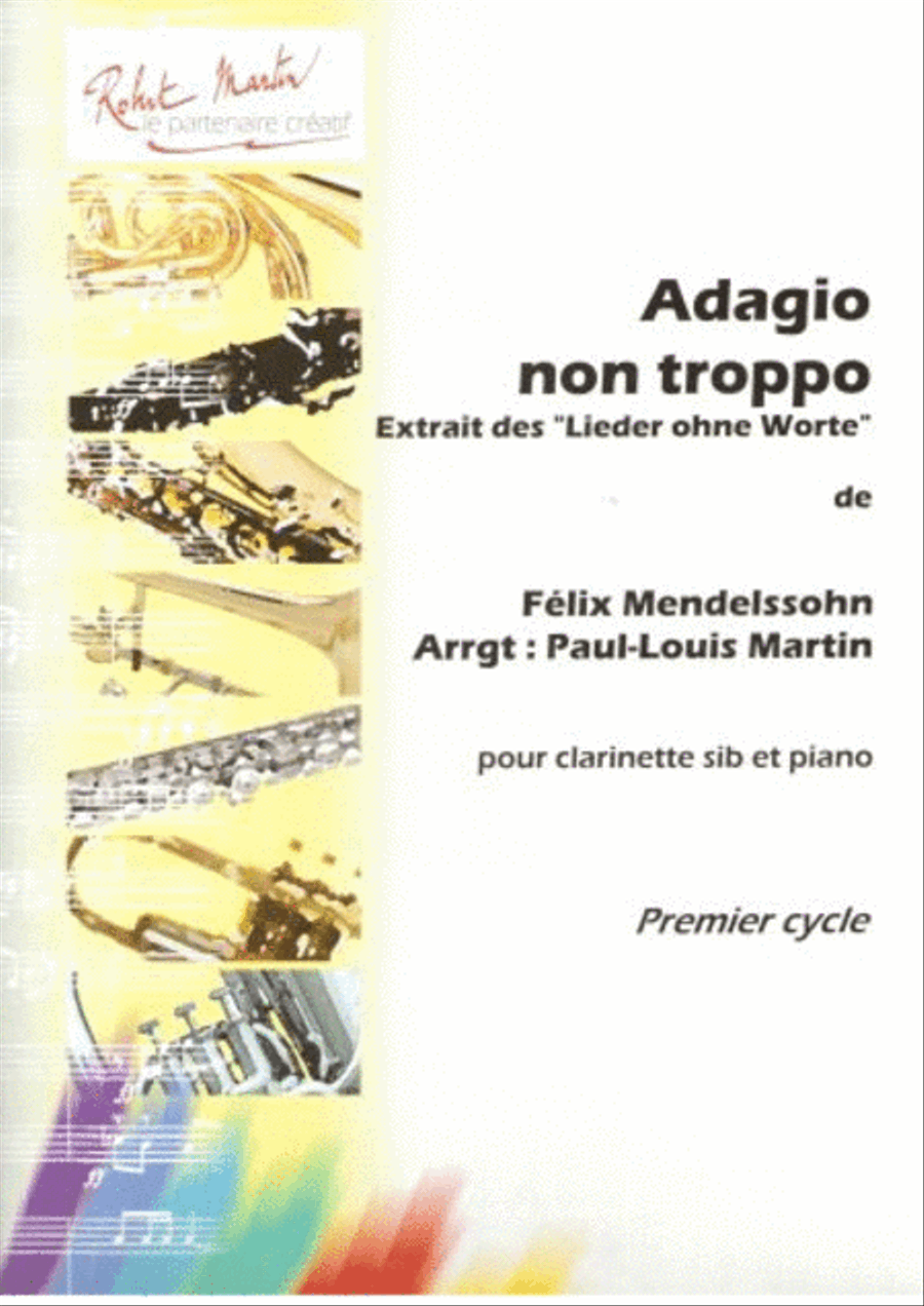 Adagio non troppo, extrait des Lieder ohne worte, pour clarinette Clarinet Solo scores gallery preview page 1