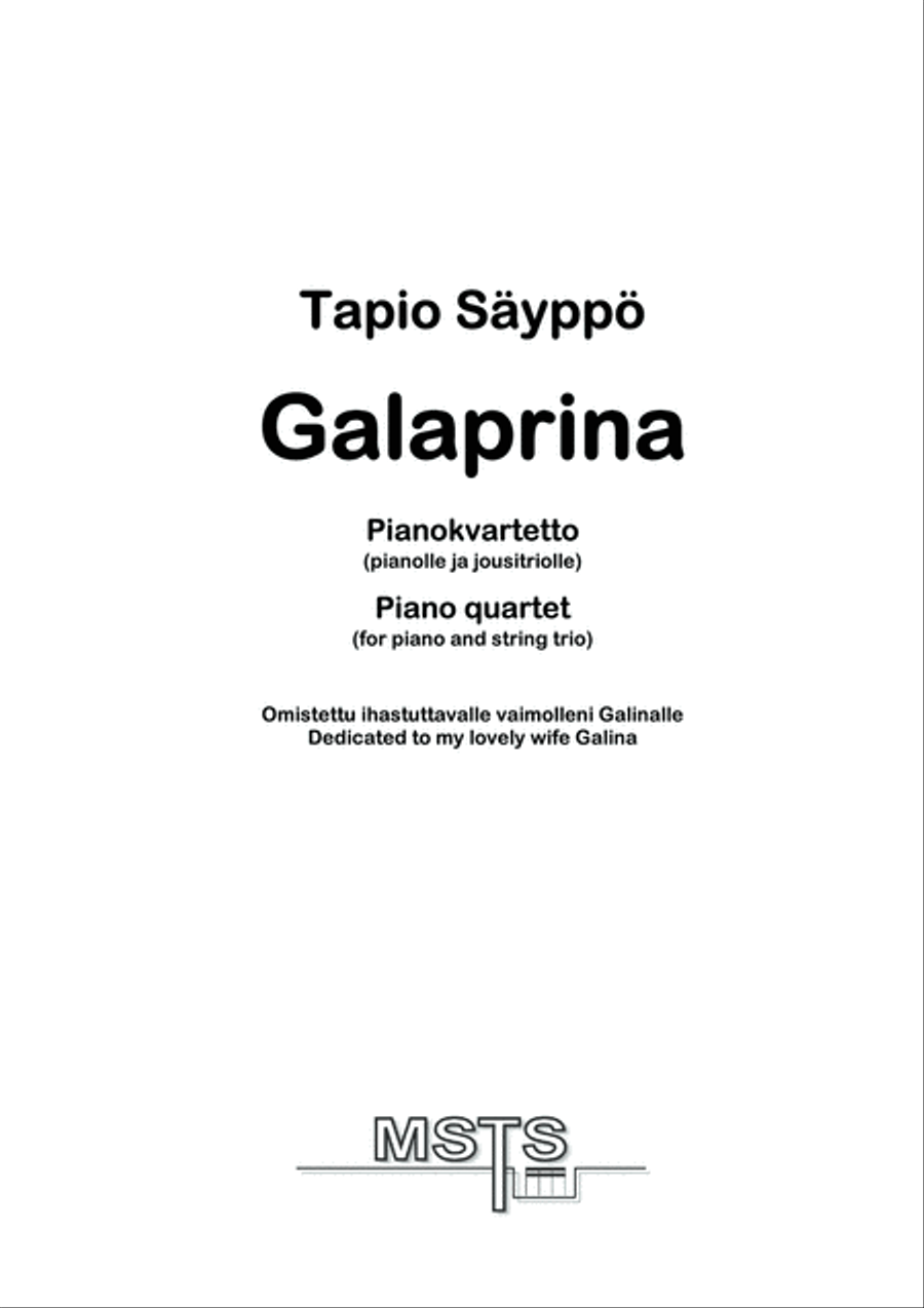 Galaprina (piano quartet) Piano Quartet scores gallery preview page 1