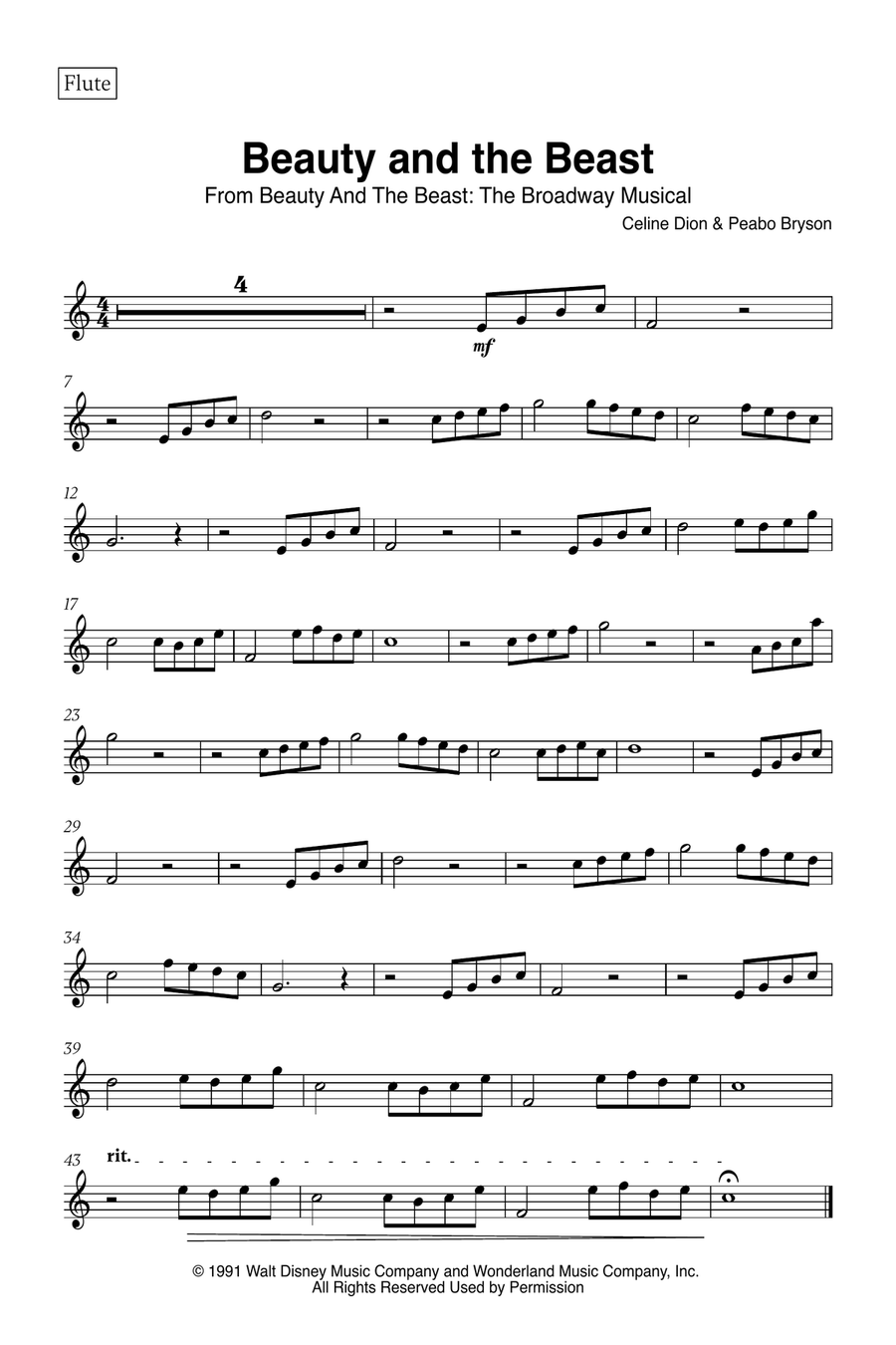 Beauty And The Beast Woodwind Duet scores gallery preview page 6