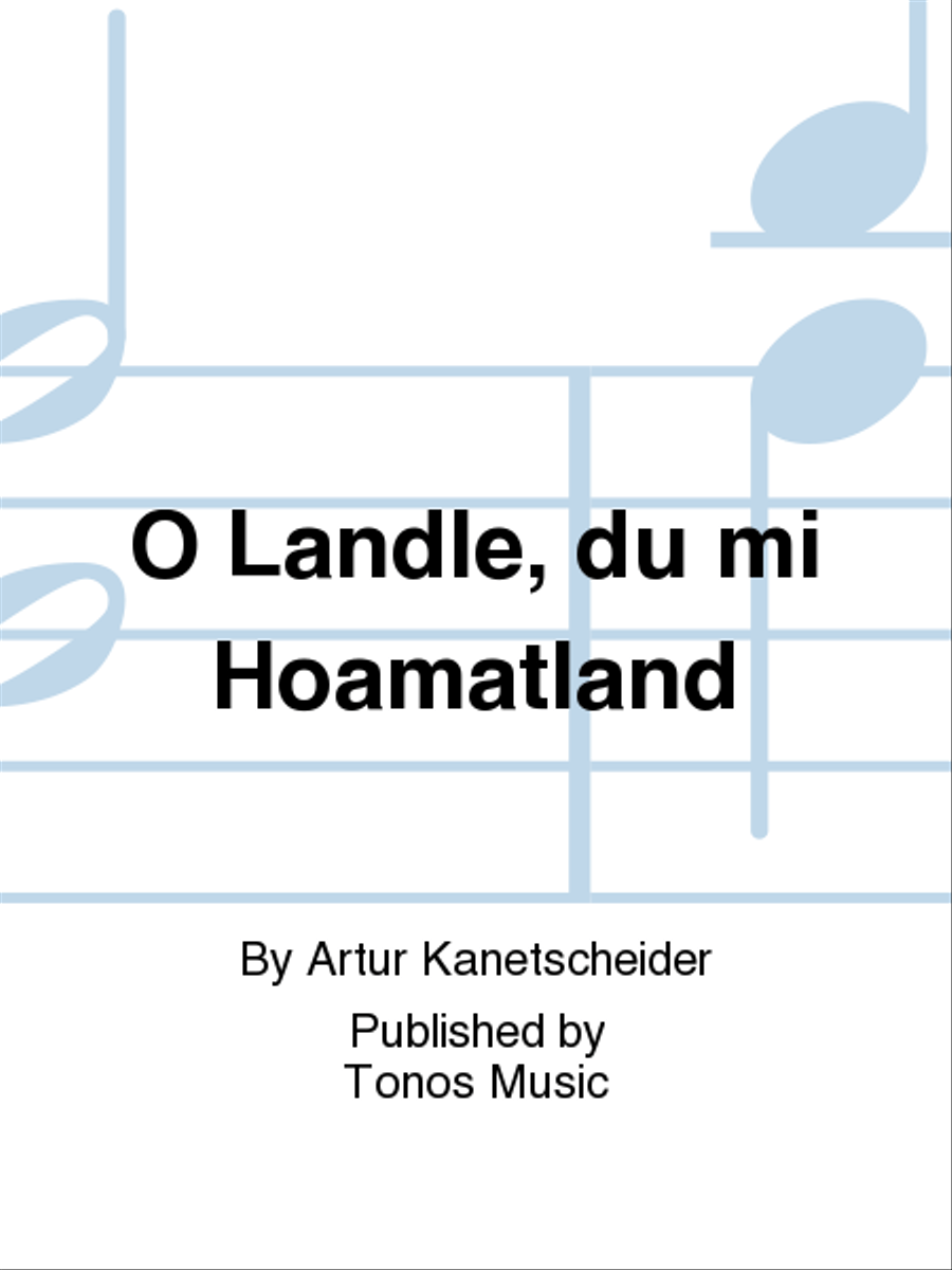 O Landle, du mi Hoamatland TTBB scores gallery preview page 1