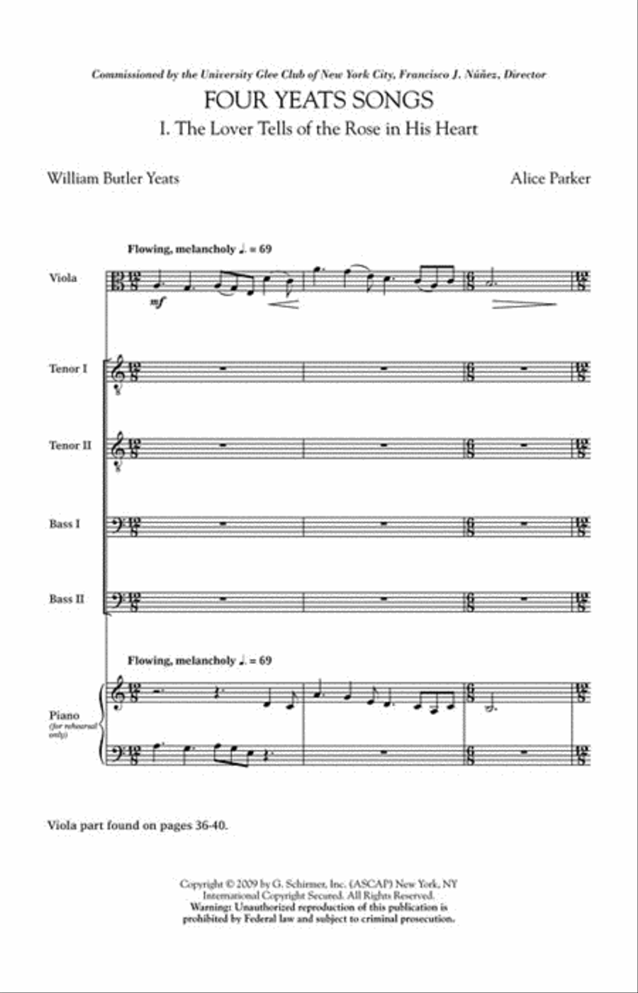 Four Yeats Songs Four Yeats Songs TTBB scores gallery preview page 2