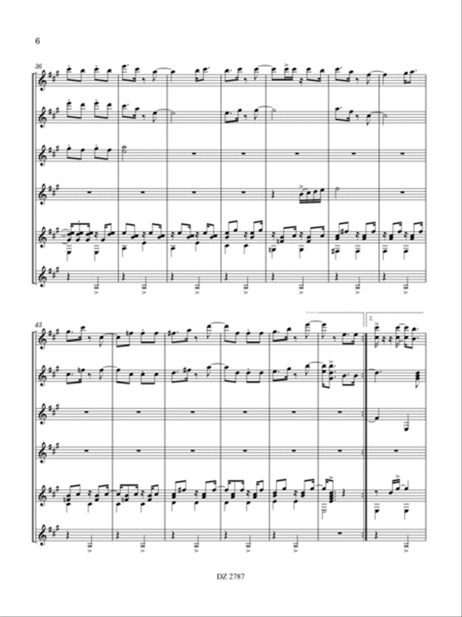 Samba de Parabéns Guitar Ensemble scores gallery preview page 6