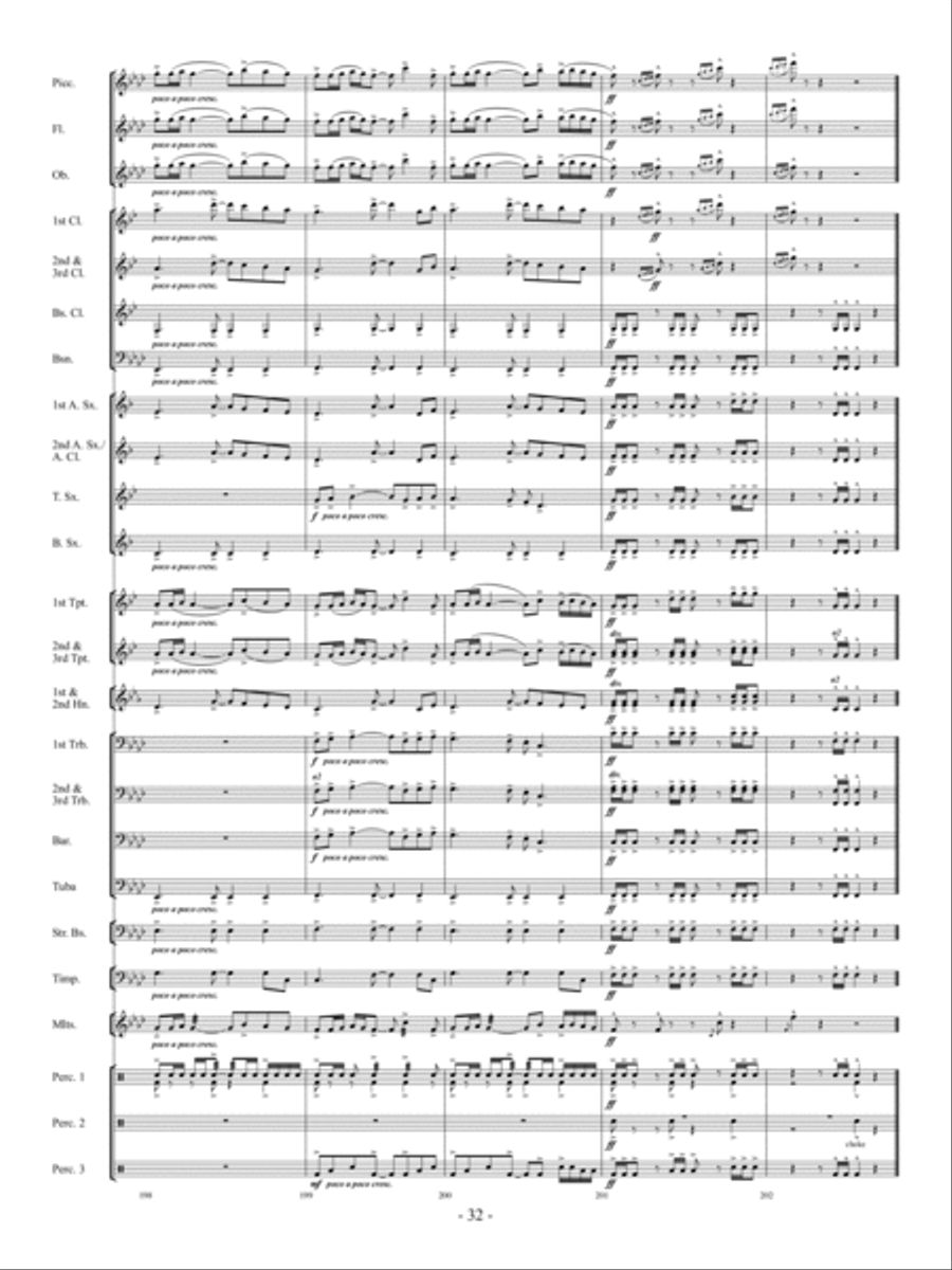 Legend of the Ancient Hero Concert Band scores gallery preview page 31