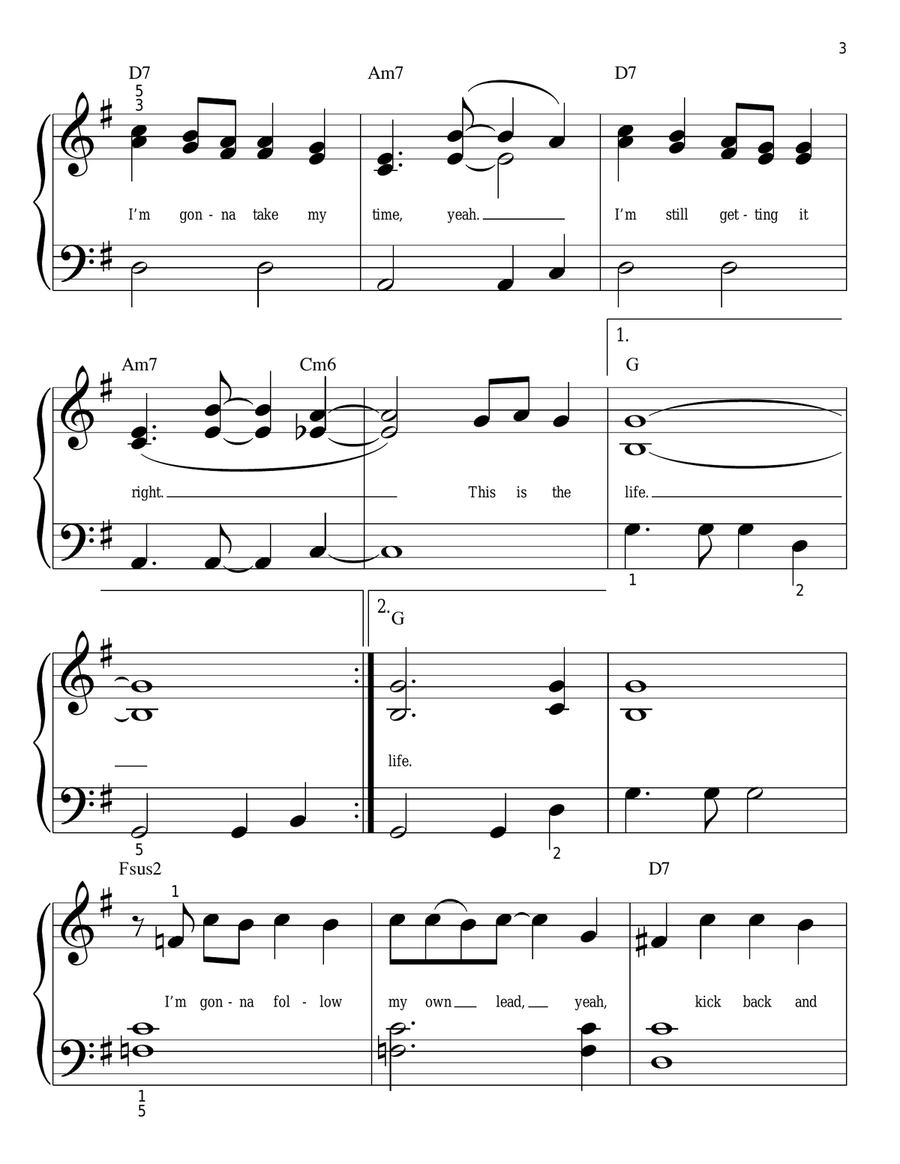 This Is The Life This Is The Life Easy Piano scores gallery preview page 3