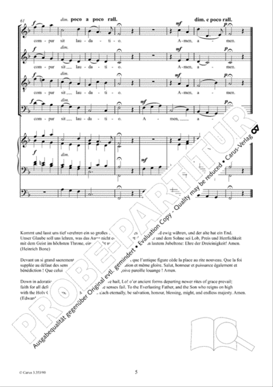 Tantum ergo 4-Part scores gallery preview page 6