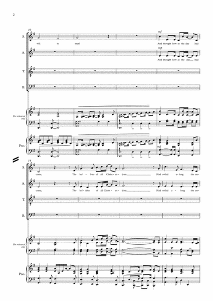 I heard the Bells on Christmas Day - SATB Carol image number null