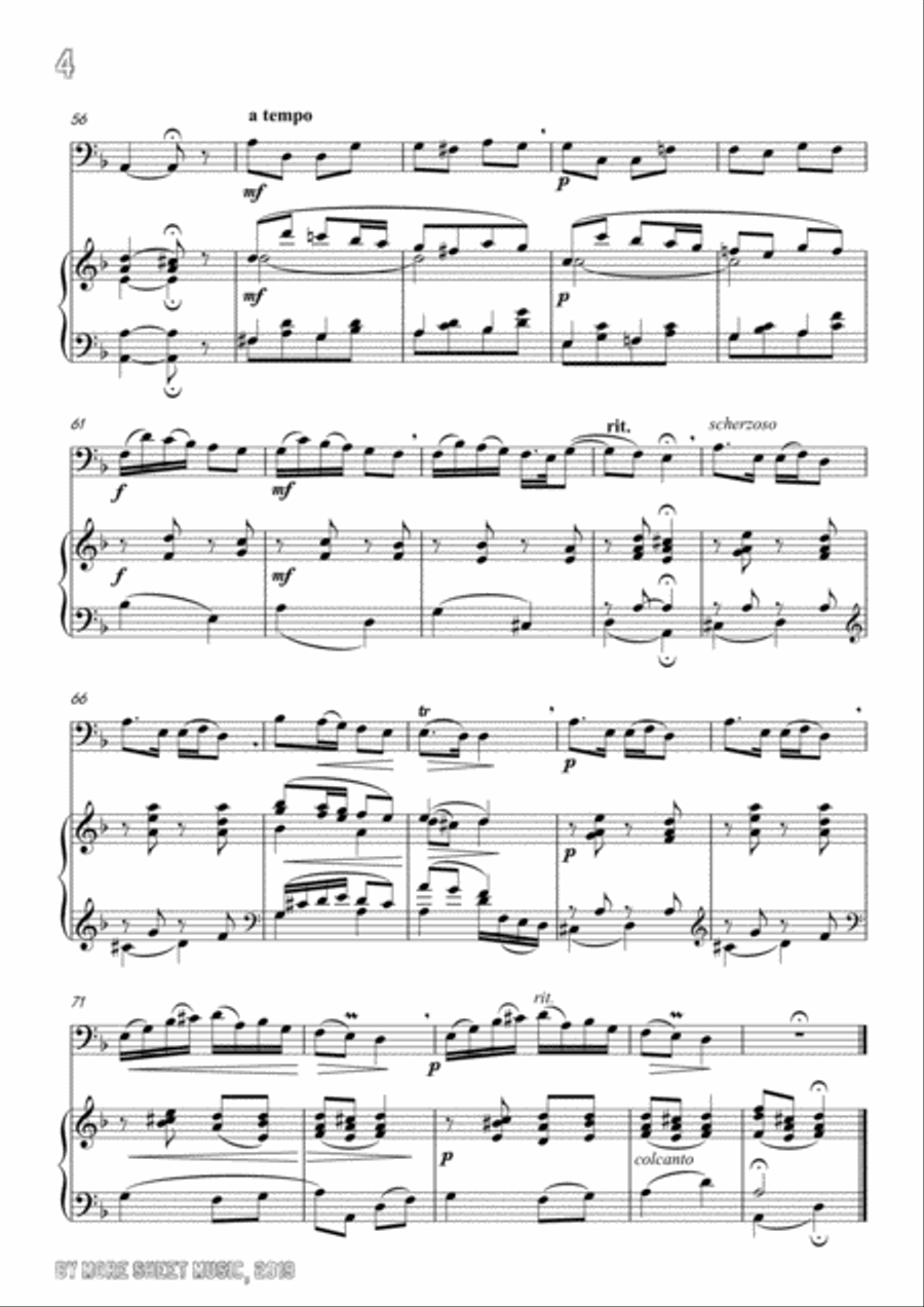Pergolesi-Se tu m'ami,for Cello and Piano Pergolesi-Se tu m'ami,for Cello and Piano Piano scores gallery preview page 6