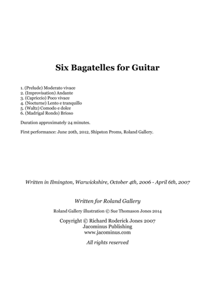 Six Bagatelles for Guitar image number null