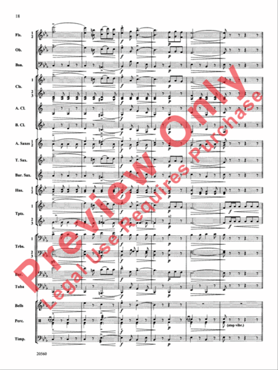 Marche Lorraine Concert Band scores gallery preview page 19