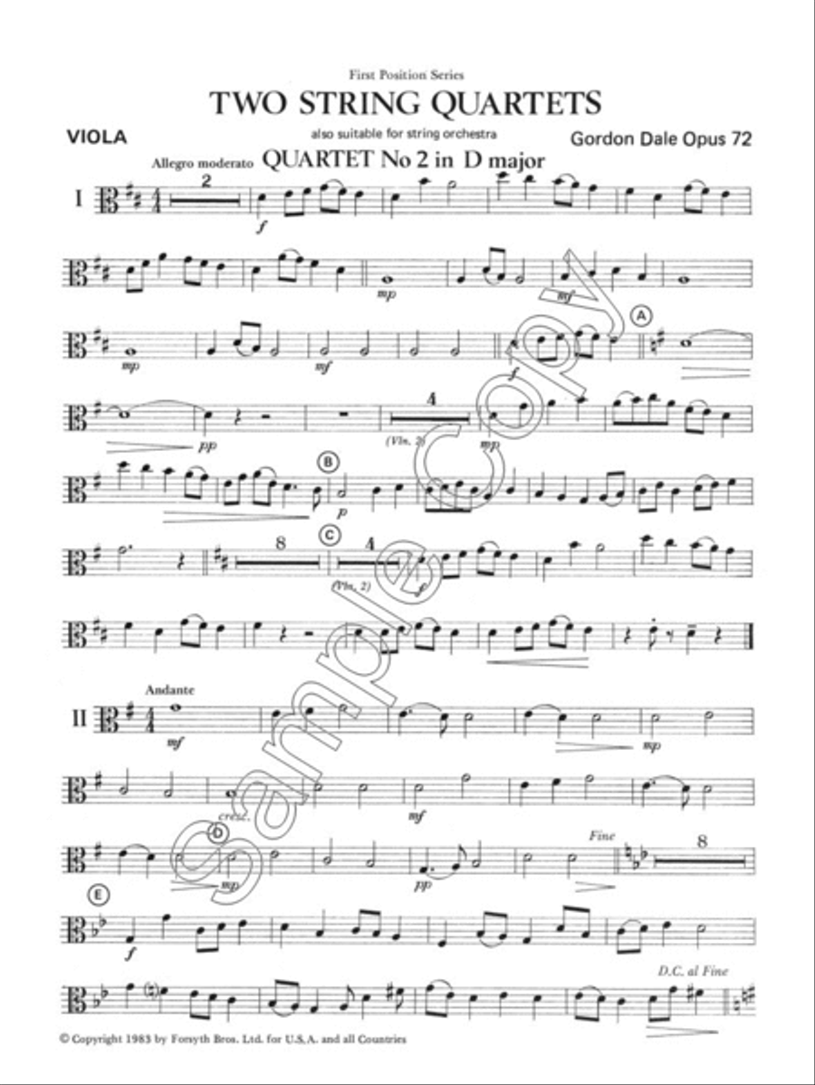 String Quartet No.2 String Quartet scores gallery preview page 4