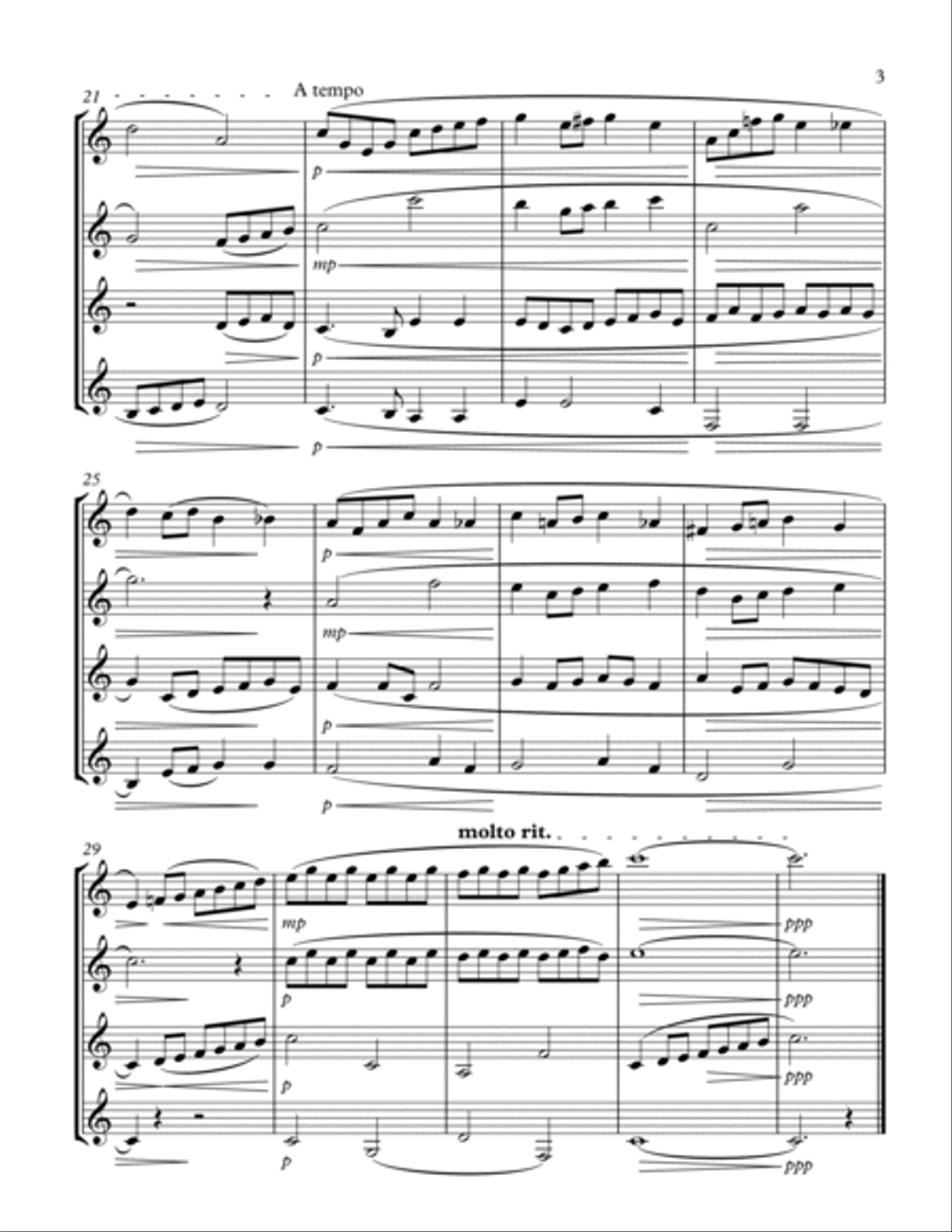 Over The Rainbow Clarinet Quartet scores gallery preview page 4