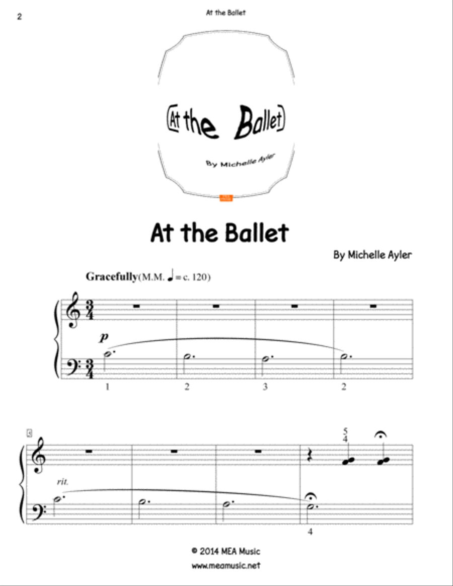 At the Ballet At the Ballet Easy Piano scores gallery preview page 2