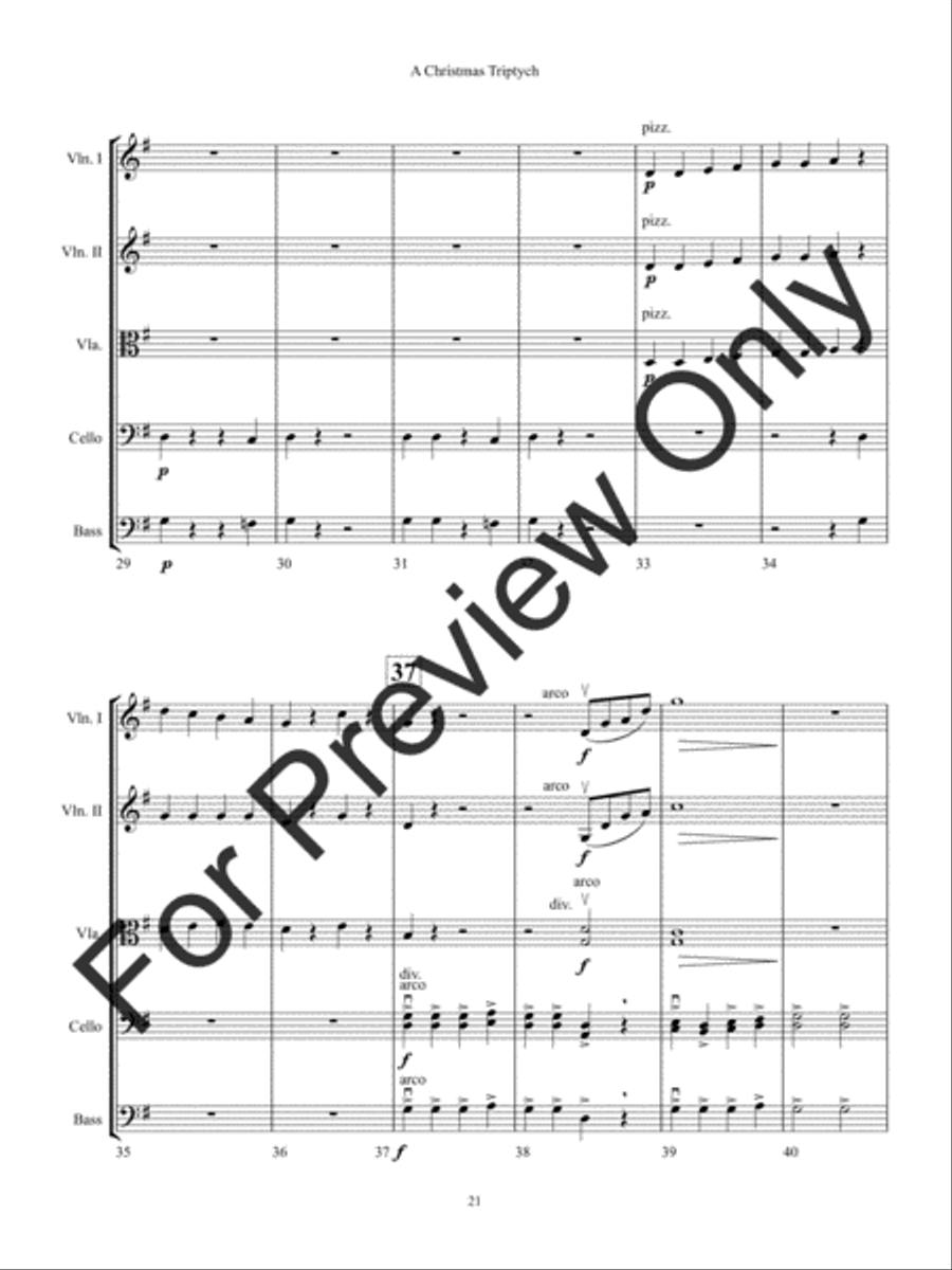 A Christmas Triptych String Orchestra scores gallery preview page 24