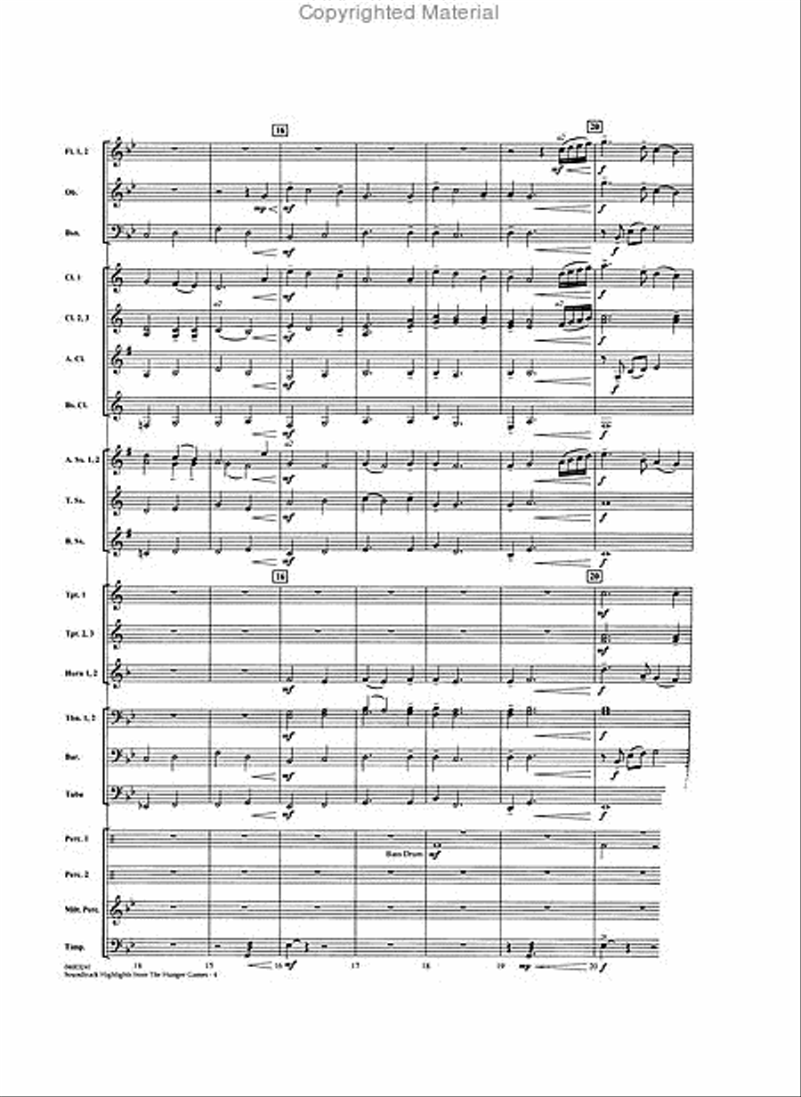 The Hunger Games - Soundtrack Highlights Concert Band scores gallery preview page 3
