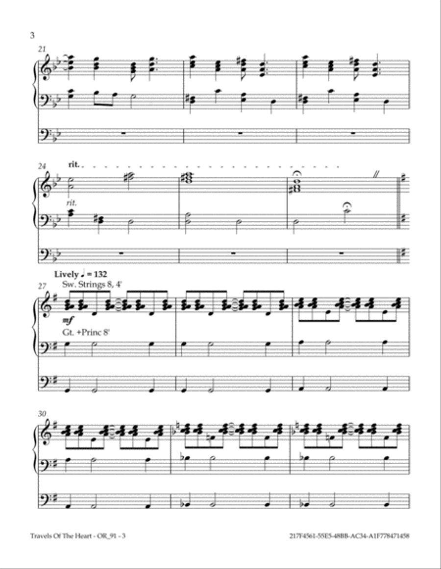 Travels Of The Heart Organ Solo scores gallery preview page 4