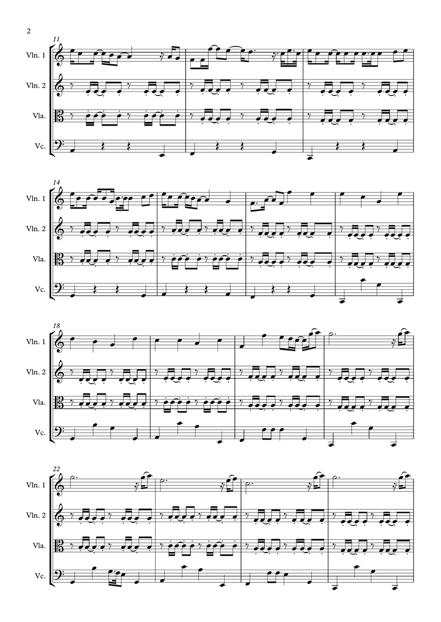 I'm Yours String Quartet scores gallery preview page 2