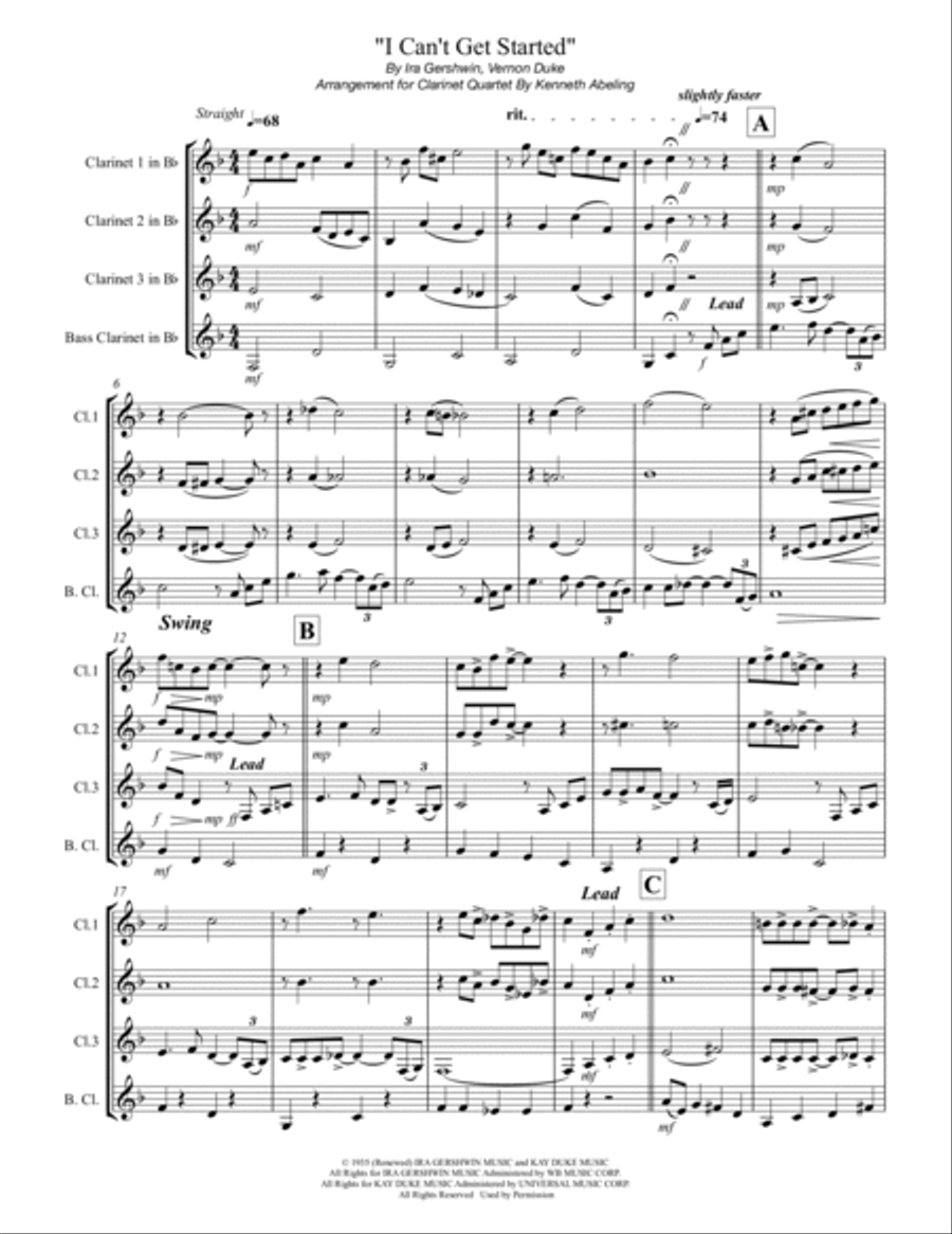 I Can't Get Started Woodwind Ensemble scores gallery preview page 2
