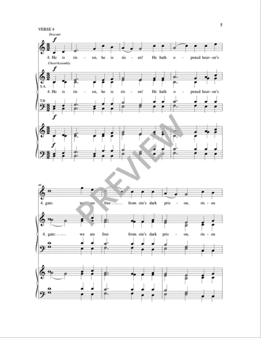 He is Risen! 4-Part scores gallery preview page 8