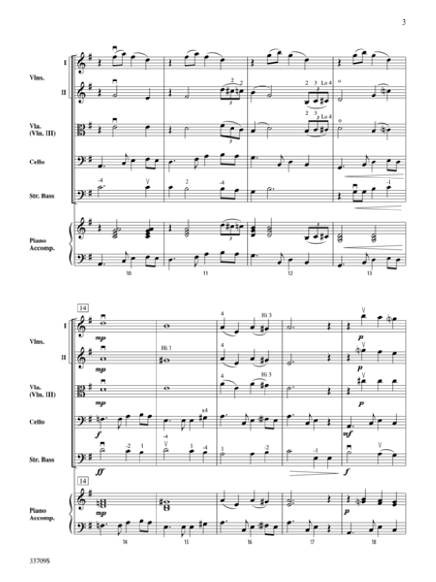 Blue Christmas String Orchestra scores gallery preview page 3