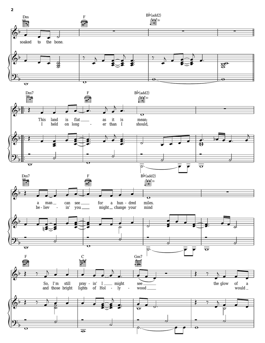 Settle For A Slowdown Piano, Vocal, Guitar scores gallery preview page 2