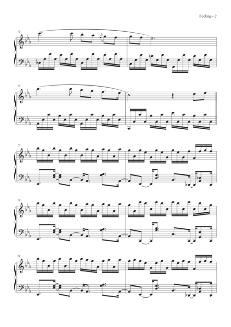 Feeling Piano Solo scores gallery preview page 4