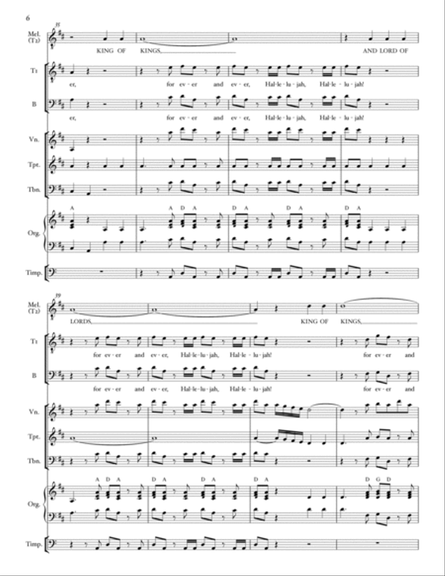 Hallelujah (from “MESSIAH”) for Men’s Chorus (TTB) – FULL SCORE TTB scores gallery preview page 5