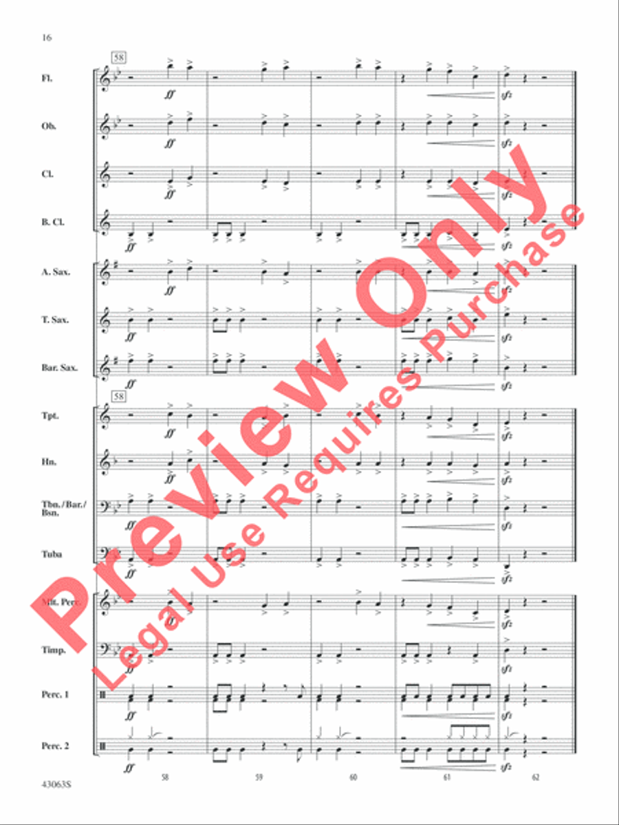 Fire's Edge Fire's Edge Concert Band scores gallery preview page 17