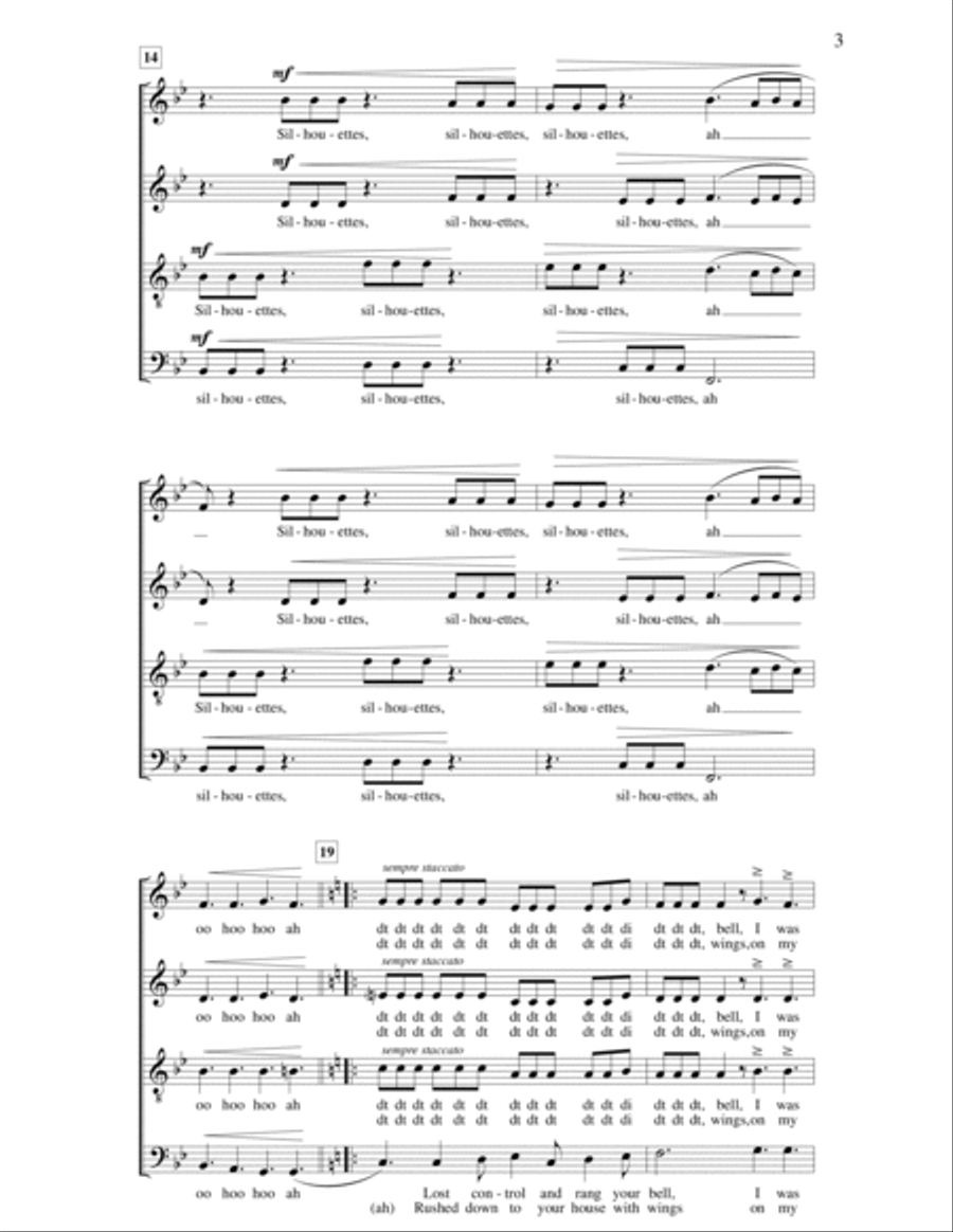 Silhouettes 4-Part scores gallery preview page 3