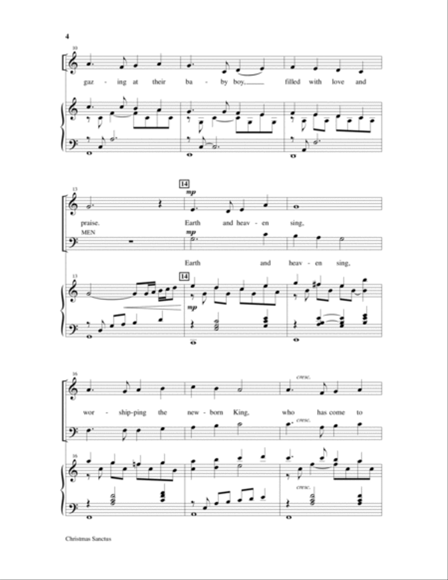 Christmas Sanctus Choir scores gallery preview page 4