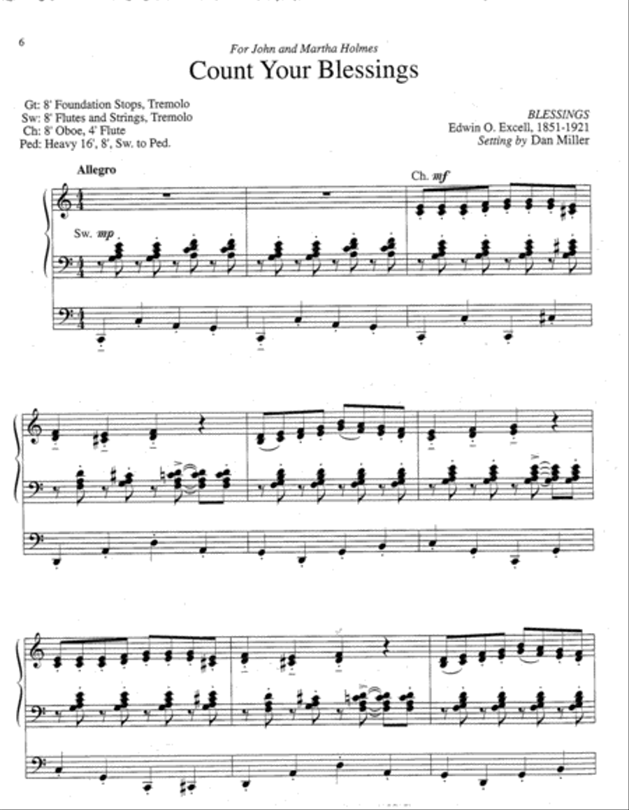 Three Gospel Favorites for Organ Organ Solo scores gallery preview page 3