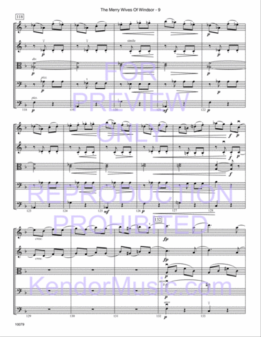 Merry Wives Of Windsor, The (Themes From The Overture) Orchestra scores gallery preview page 11