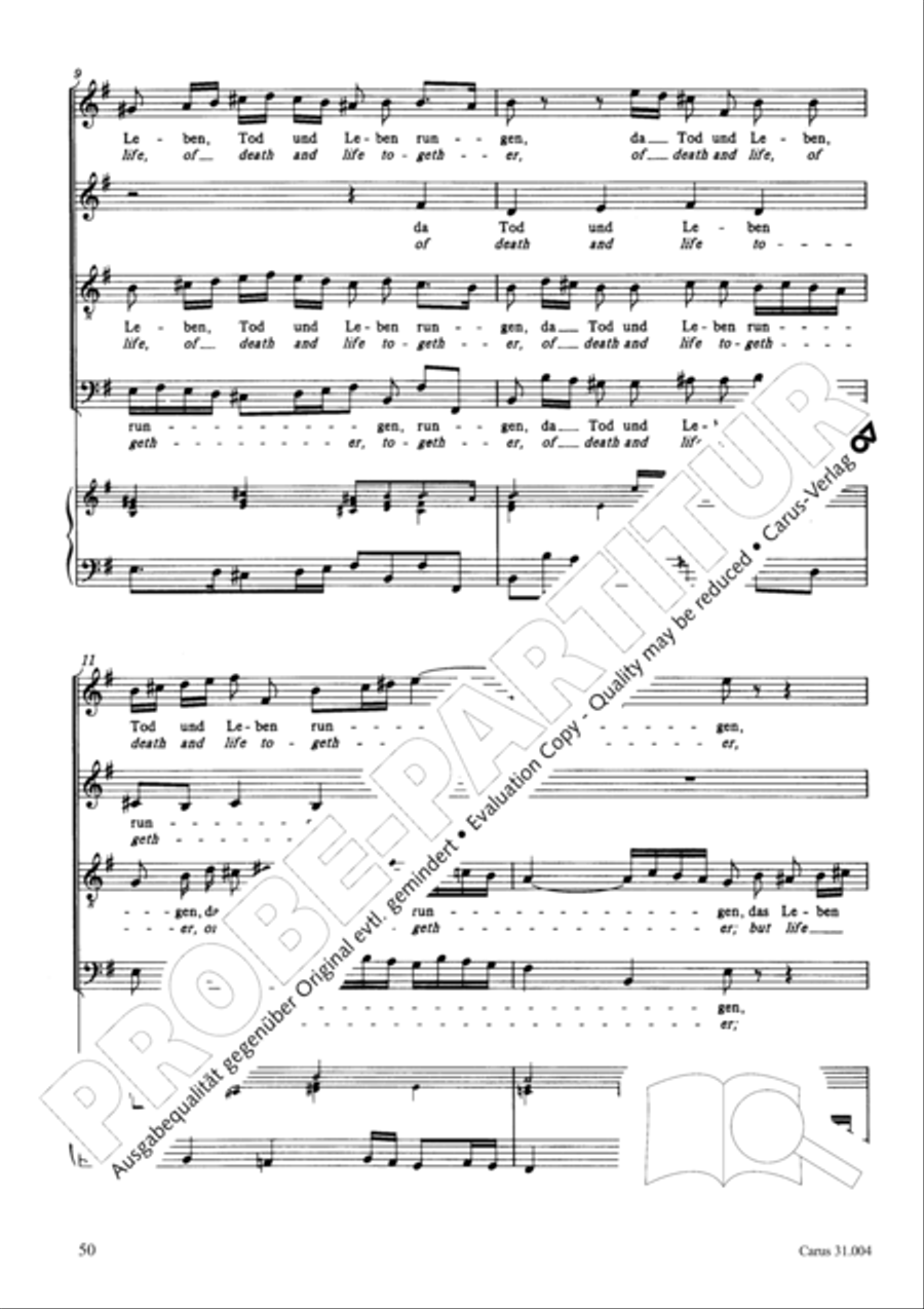 Christ lay in death's cold prison (Christ lag in Todesbanden) 4-Part scores gallery preview page 51