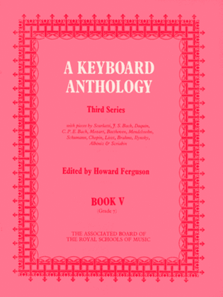 Book cover for A Keyboard Anthology, Third Series, Book V
