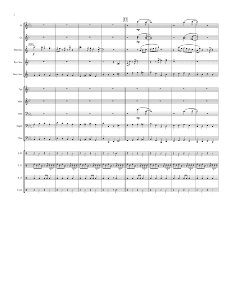 Fly Me To The Moon (in Other Words) Marching Band scores gallery preview page 2