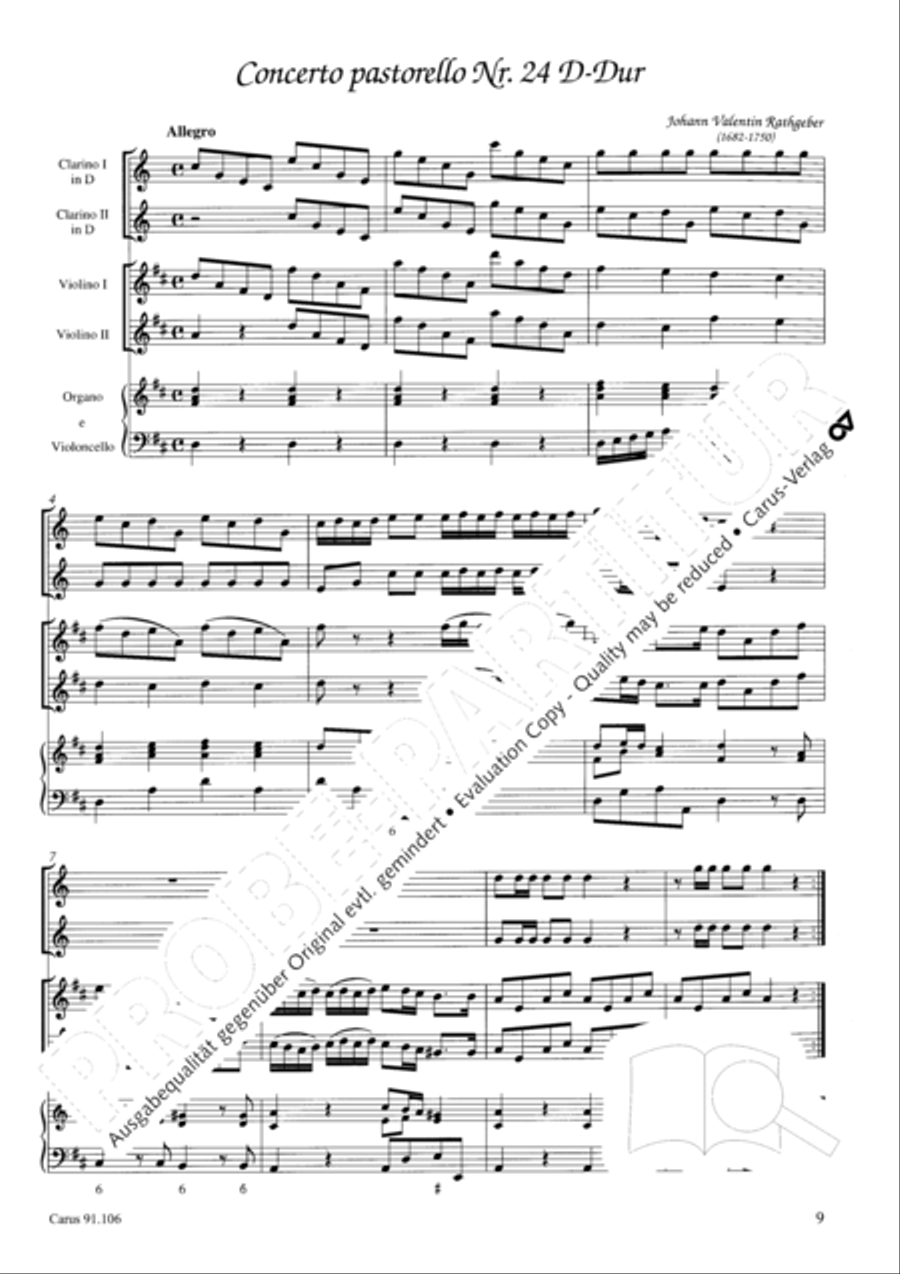 Concerto pastorello 23 + 24 Score scores gallery preview page 10