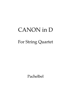 Canon in D for String Quartet w/ individual parts