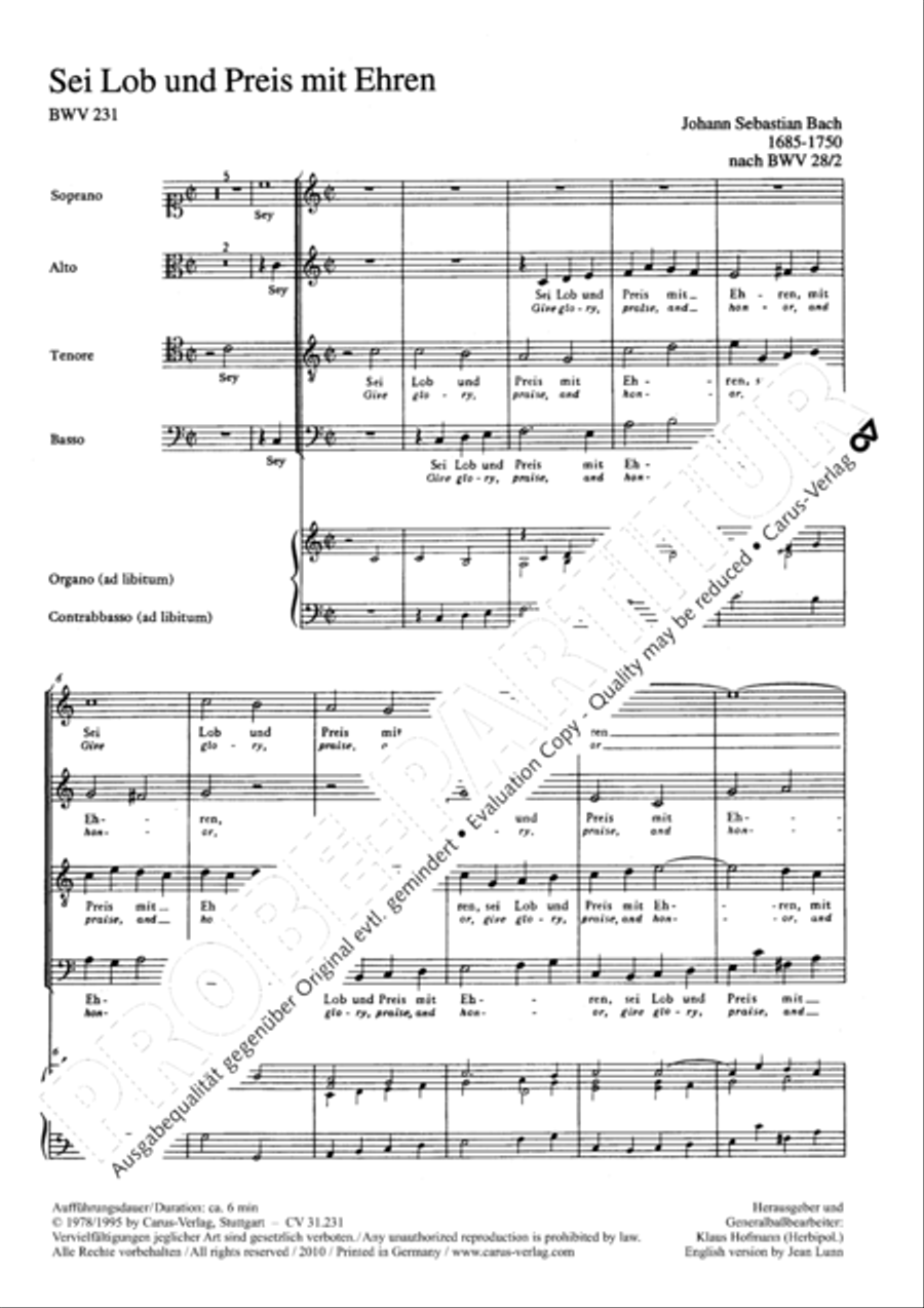 Give glory, praise and honor 4-Part scores gallery preview page 4