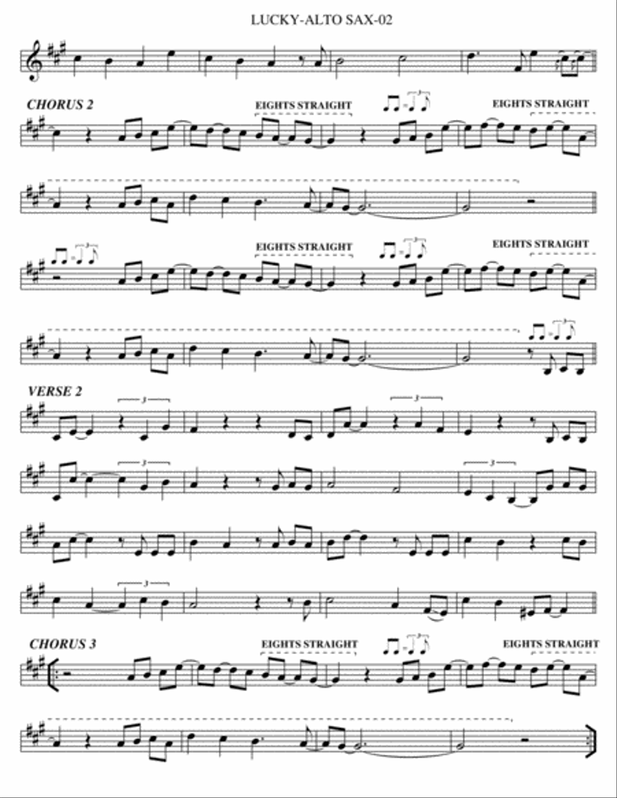 Lucky Alto Saxophone scores gallery preview page 2