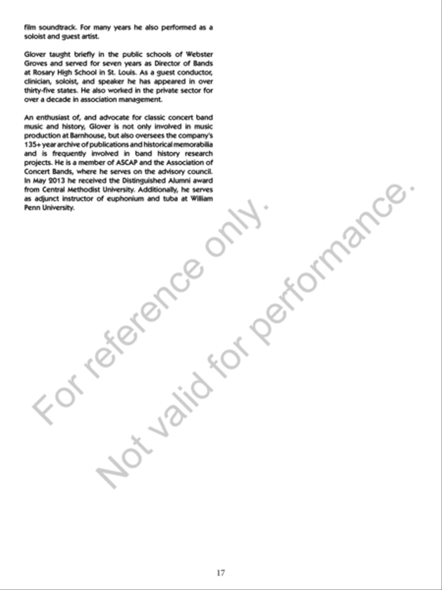 Auld Lang Syne Concert Band scores gallery preview page 18