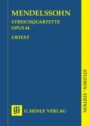 Book cover for String Quartets Op. 44, No. 1-3