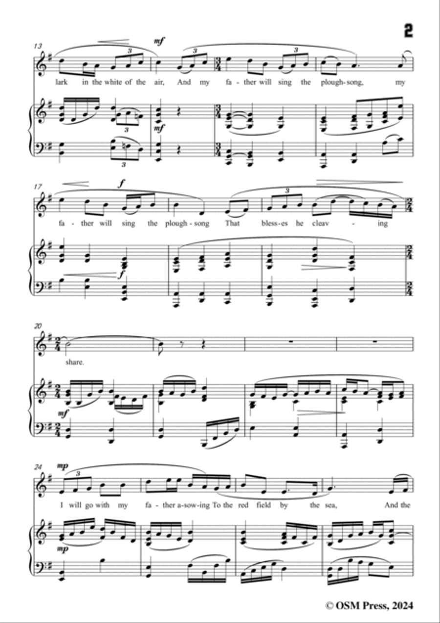 I will go with my father a-ploughing,in e minor Voice scores gallery preview page 3