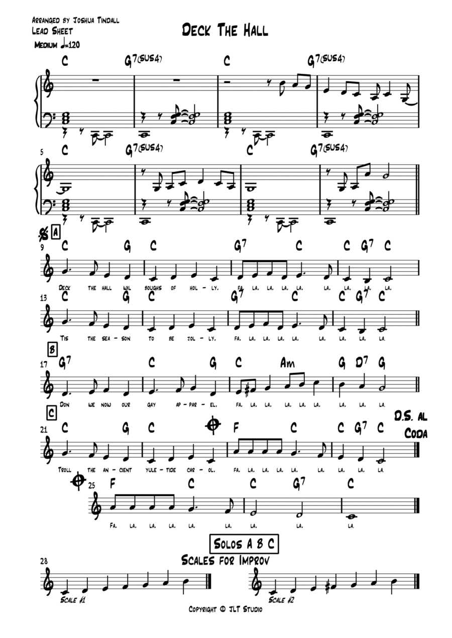 Deck The Halls Jazz Ensemble scores gallery preview page 1