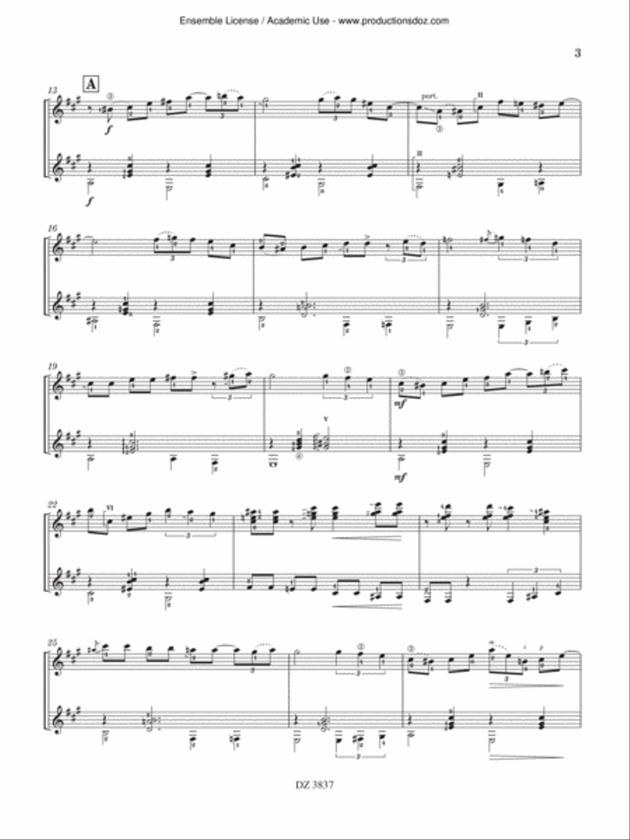 Swing rétro Classical Guitar scores gallery preview page 3