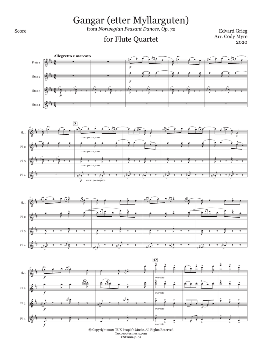Romantic Quartets of Progressive Difficulty, Volume 1 Woodwind Quartet scores gallery preview page 3