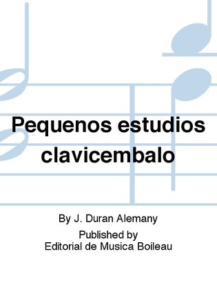 Book cover for Pequenos estudios clavicembalo