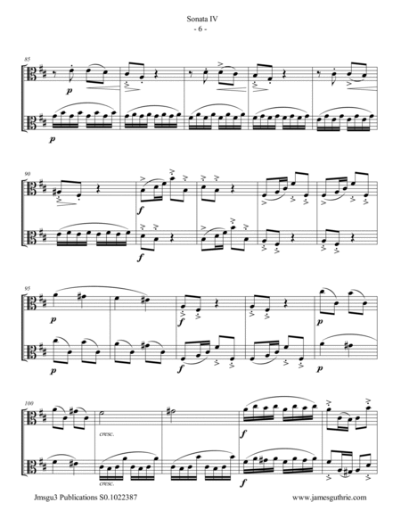 Handel: Sonata No. 4 for Viola Duo image number null