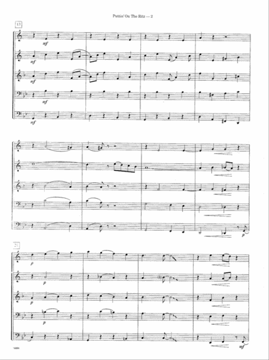 Puttin' On The Ritz Horn scores gallery preview page 5