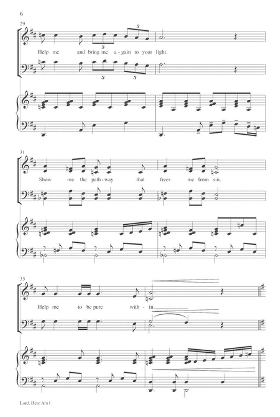 Lord, Here Am I Lord, Here Am I 4-Part scores gallery preview page 6