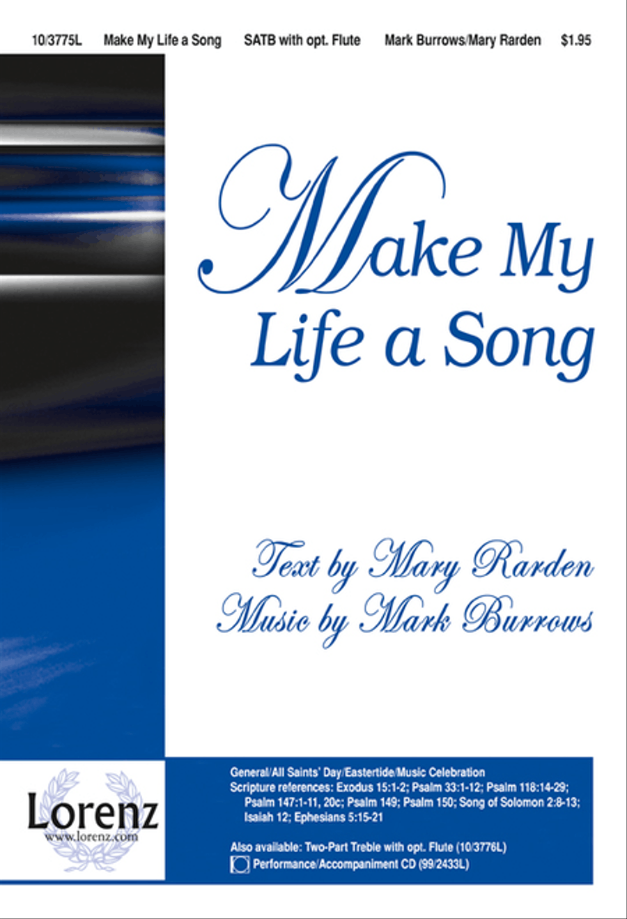 Make My Life a Song 4-Part scores gallery preview page 1